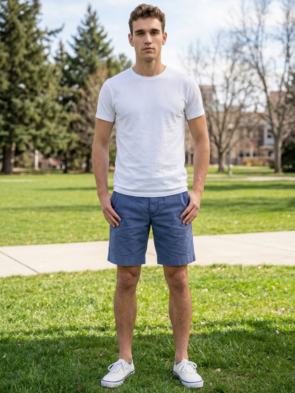 Polo by Ralph Lauren Slate Blue Flat Front Shorts